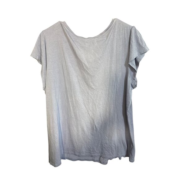 Boden Womens Light Blue Short Sleeve Top US 18 V-Neck Soft Lightweight Casual - Picture 4 of 4